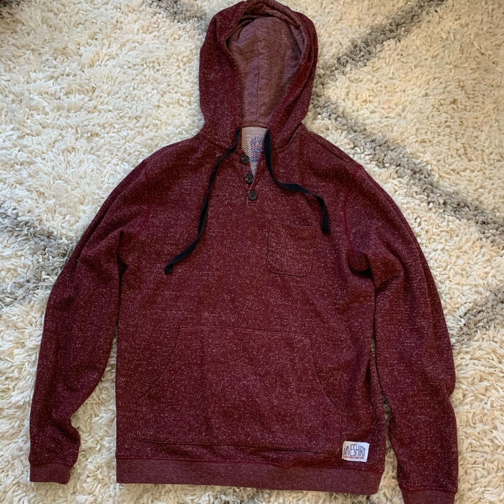 Red pullover hoodie
